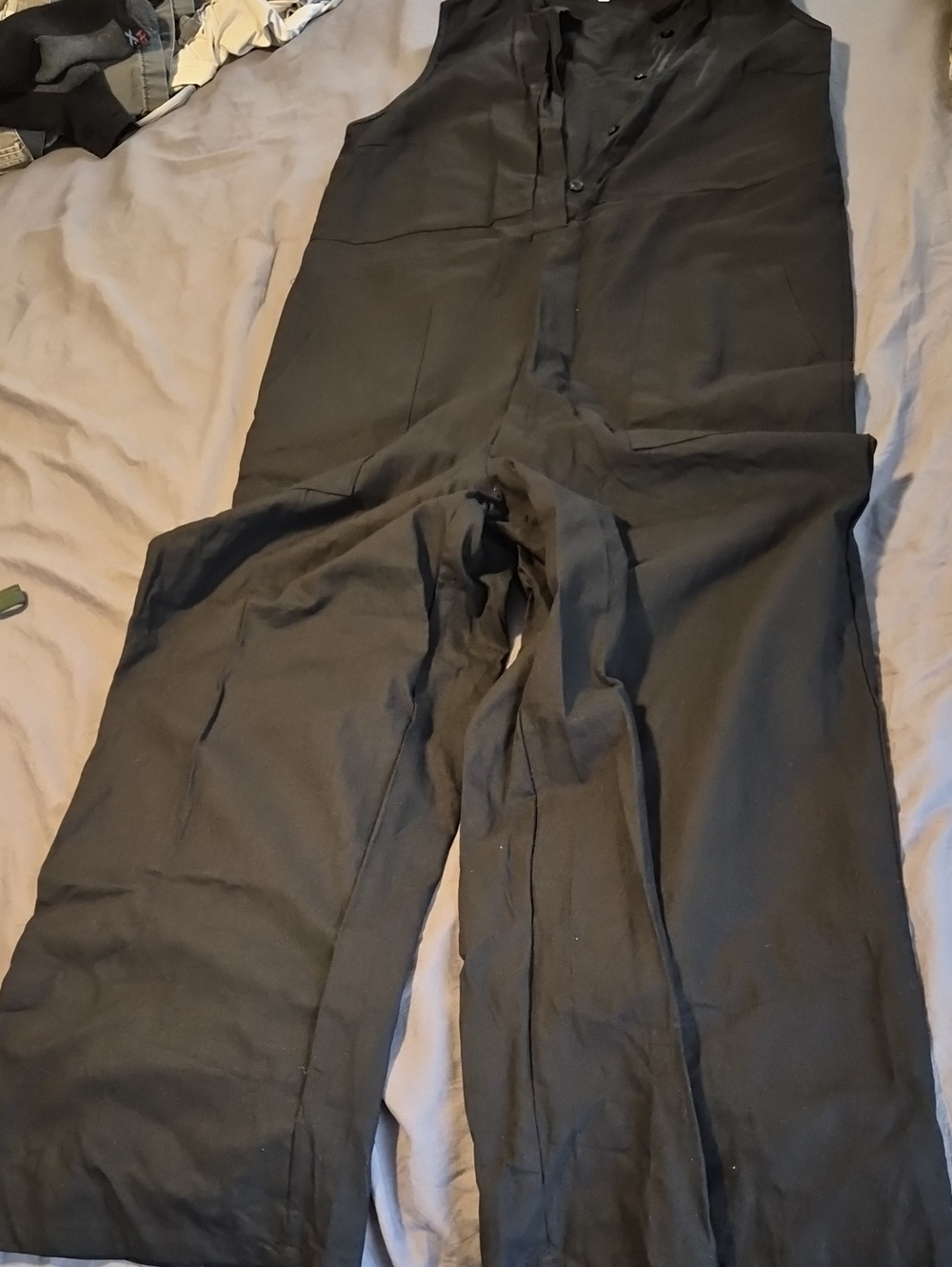 Men's Black Button-Front Pants